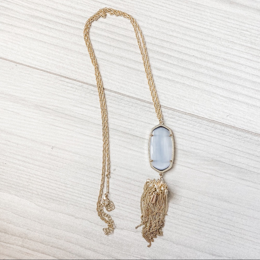 Kendra Scott Rayne Necklace Slate Cat Eye